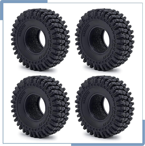 4PCS Soft Rubber 1.0" Wheel Tires Foam Insert 58MM for 1/18 TRX4M Upgrades 1/24 SCX24