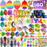 TwCare 160 Pcs Fidget Toys Party Favors Pack, Randomly Selected Pop Sensory Set