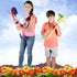 Play22 Set 4-Piece Kids Garden Tool Toy - Shovel, Rake, Hoe, Leaf Rake, Wooden Gardening Tools for Kids Best Outdoor