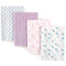 Hudson Baby Unisex Baby Cotton Flannel Burp Cloths - Peacock Feather, One Size