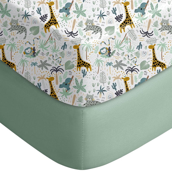 Yoofoss Pack and Play Sheets Fitted, Mini Crib Sheets 2-Pack for Pack