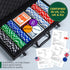 Set 300 11.5 Set 2 Queensell Poker with Poker Chips Gram for Texas Holdem Professional Weight Poker Chips with Decks