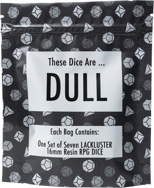 These Dice are Dull, Sir GameAlot Set of 7 Boring Polyhedral Dice for Dungeons and Dragons and RPG