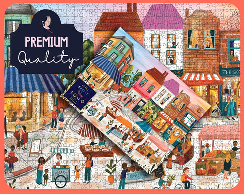 1000 1000 Summer 28 20 inches Elena Essex Puzzles Pieces - Market Day, Puzzles for Adults Pieces, Landscape Shops