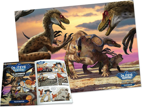 Uncle Milton Dr. Steve Hunters Paleo Expedition Dino Dig Excavation Kit Velociraptor - 14 Piece Educational Toy