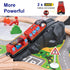 Giant Bean Battery Operated Action Locomotive - Magnetic Connection Train Set for Wooden Train Tracks, Toys 3+