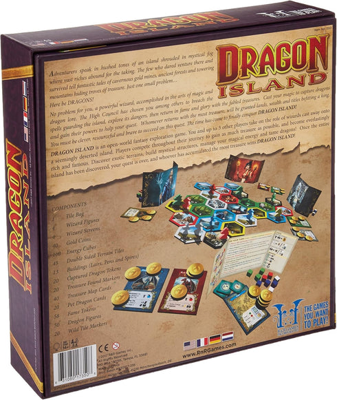 R&R Games Dragon Island Fantasy Exploration Game, Strategic Wizard Exploration Board Game for Adults and Teens