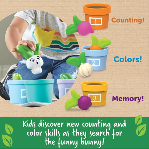 Learning Resources Hide and Seek Vegetable Garden, Eco-Friendly Toddler Learning Toys for Kids Ages 18+ Months