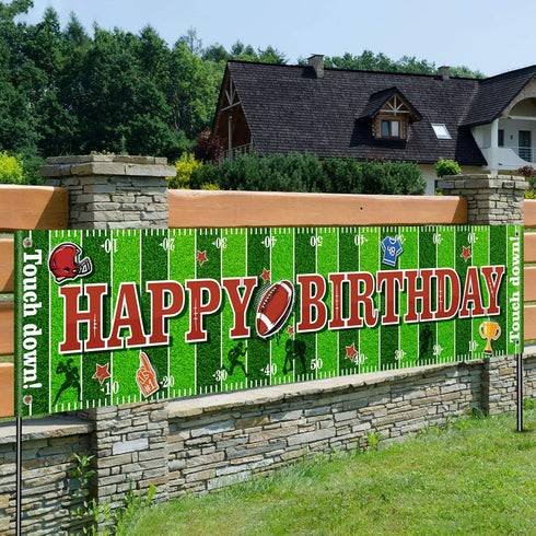 Tatuo Football Birthday Party Decorations, Sports Themed Backdrop Banner Supplies, Super Football Game Fan Party