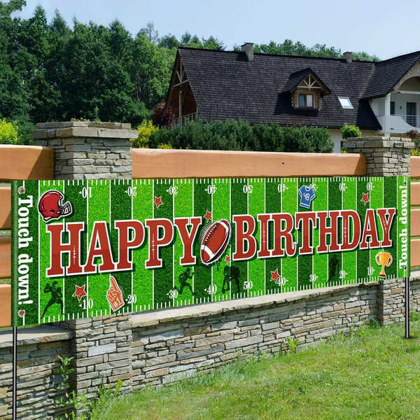 Tatuo Football Birthday Party Decorations, Sports Themed Backdrop Banner Supplies, Super Football Game Fan Party