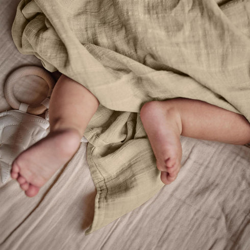 47 47 2-Pack Baby Swaddle Organic Cotton Muslin Baby Swaddles for Newborns x (Fog/Tradewinds)