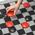 Giant Checkers Board Game Set - 3 in 1 Jumbo Tic Tac Toe Game for Kids & Adults, Indoor Outdoor Fun
