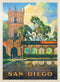 MyPuzzle San Diego, CA: Vintage Poster Balboa Park - Premium 1000 Piece Jigsaw Puzzle for Adults