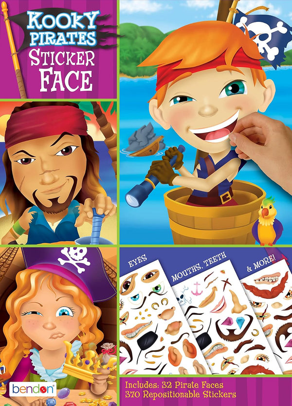 Bendon Kooky Pirates Create-a-Face Sticker Book, 42422