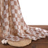 Ultra Soft Muslin Baby Blanket, Versatile Swaddle and Bed Blanket for Boys and Girls (1 Coffee Checkered 1 Pack)