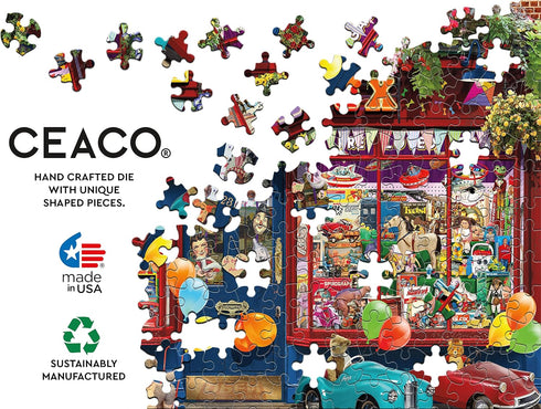 Ceaco - 1000 Piece Jigsaw Puzzle - Shop Windows - Toy Box, 26.6 x 19
