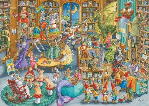 Ravensburger Midnight At The Library Puzzle - 1000 Unique Pieces, Premium Quality, Perfect for Family Fun