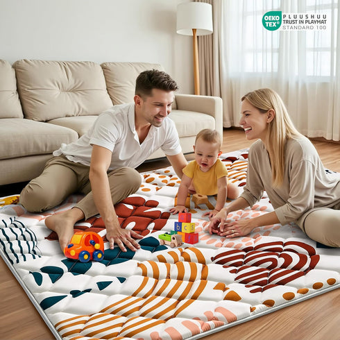 71x59 Baby Play Mats for Floor, Playpen Mat for Babies, Extra Thicker & Soft Floor Crawling Mat, Foldable Non-Slip