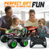 1:20 360 4-7 BEZGAR Monster Truck Toys - Remote Control Monster Truck with Light & Music, Dinosaur Toys for Kids, Scale