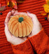 DolliBu Small Pumpkin Plush - Spooky Plush Pumpkin Toy for Teddy Bear Stuffed Animal, Cute Halloween Decor, Party Favor and Crafts, Thanksgiving Mini Pumpkin Plush Toy - 3 Inch