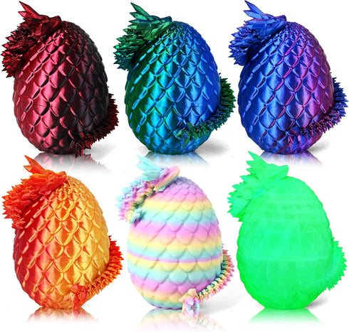 Impossmaker 8" 3D Printed Easter Dragon Eggs with 3D Printed Dragon Inside,