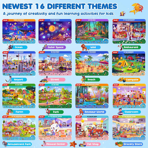 Preschool Learning Activities Search and Find Books, Travel Game for Kids Ages 3-8, Birthday Gifts