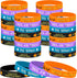 Lesnala 48 Pcs Halloween Silicone Wristband, 4 Classic Styles for Kid Holiday Gifts, Party Favor and Goodie Bag Fillers