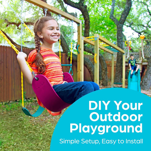 Jungle Gym Kingdom Swing Set Accessories - Pirate Ship Steering Wheel for Kids Outdoor Playhouse, Treehouse & Backyard