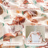 4 Pack 47"x47" Muslin Swaddle Blankets for Newborn, Large Soft Breathable Bamboo Cotton Baby Blanket, Lightweight