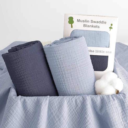 Blanket,100% 38x40inch Susurration Muslin Receiving Cotton Swaddle Blankets for Newborn Soft Thin Swaddle for Unisex