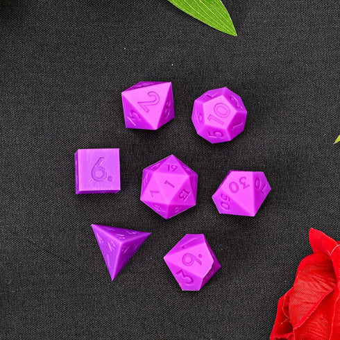 Silicone Dice, DND 7PCS Silicone Dice Set with Flannelette Bag Storage Box for Dungeons & Dragons Role-Playing and