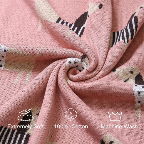 100% Summer 40x30in Baby Blanket Cotton Soft Cooling Receiving Swaddle Blankets for Boy Girl-Pink Dachshund Puppy Dog