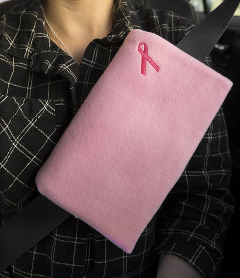 The Breast & Chest Buddy - Solid Pink Seatbelt Cushion for Mastectomy and Breast Reconstruction Sites