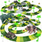 Dinosaur Toys, 252 PCS Create A Dinosaur World Road Race Tracks, Flexible Track Playset, 2pcs Dinosaur Car for 3 4 5 6