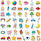 50 PCS First Word Magnets, Magnetic Thickened Daily Items Fridge Magnets Adorable