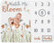 Sweet Jojo Designs Boho Floral Garden Flower Girl Baby Milestone Blanket Newborn
