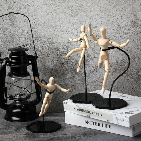 12 8 12 Inches 1/144 Wonderjune Pcs Action Figure Stands for to Dolls Flexible Assembled Action Figure Display Holder