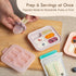 4 2 Pack Moonkie Baby Fruit Feeder with Freezer Tray, BPA Free Silicone Food Feeder for Infant Self Feeding, Breastmilk