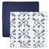(Set Set, HonestBaby Unisex Baby Organic Cotton Changing Pad Covers of Two) Winter Accessory Compass/Navy, One Size US