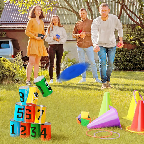 58PCS Carnival Games Combo Set, Indoor Outdoor Party Games for Kids Adults, Birthday Games, Fall Festival Activities