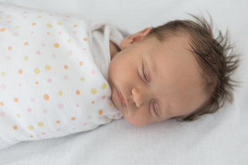 Amazing Baby Large Receiving Blanket, Softest US Cotton Flannel, 42x42 Inch, Playful Dots Multi Pink
