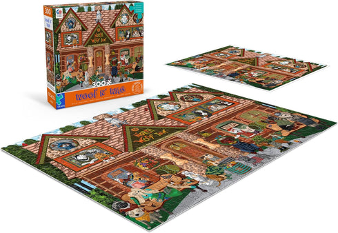 Ceaco - Woof N Wag - North Woof Inn - 300 Piece Jigsaw Puzzle for Kids and Adults