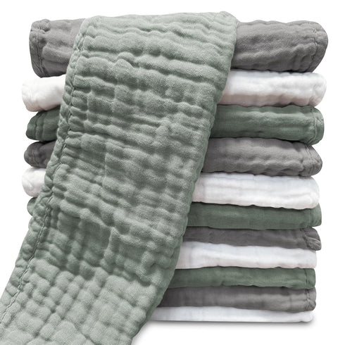 Sunny zzzZZ Muslin Burp Cloths for Baby 100% Cotton Burping Cloths for
