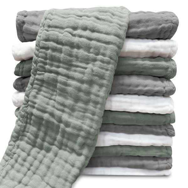 Sunny zzzZZ Muslin Burp Cloths for Baby 100% Cotton Burping Cloths for