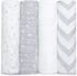 Comfy Cubs Muslin Swaddle Blankets Pack of 4, 47 x 47 Inches,
