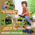 WADDLE Dinosaur Ride On Cars for Toddlers 1-3 - Dino Rig Transporter with 2 Monster Rigs, Lights, and Sound