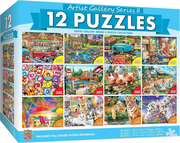 MasterPieces - Jigsaw Puzzle 12-Pack Bundle Set, Artist Gallery Collection Series 2