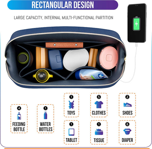 Backpack Backpack Baby Diaper Bag with Portable Changing Pad - Multifunction Diaper with USB Charging Port - Stroller