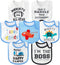 7Pcs Cotton Waterproof Baby Bibs with Hook Loop Closure, Keepsake Gift for Newborns