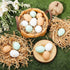 72 Syhood Pcs Wooden Easter Eggs Fake Eggs Faux Chicken Egg Wooden Egg for Crafts Get Hens to Lay Nesting Home Easter